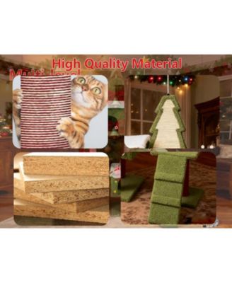 Particle Board 54" 2 Condos + Anti-Tip Design Christmas Cat Tree