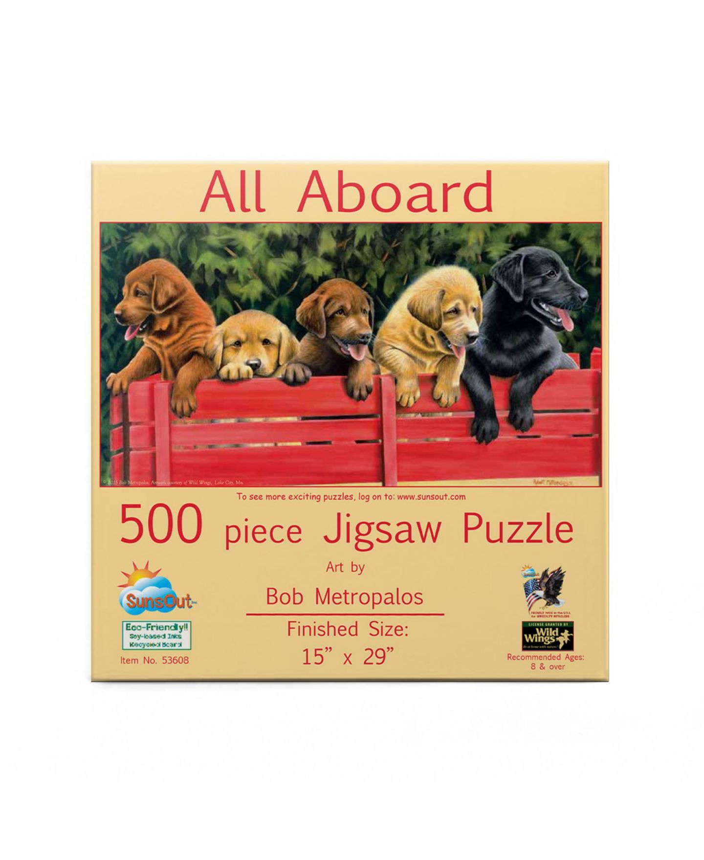 Детский пазл SunsOut All Aboard 500 Piece Interlocking Jigsaw Puzzle, от 15 лет — фото 2