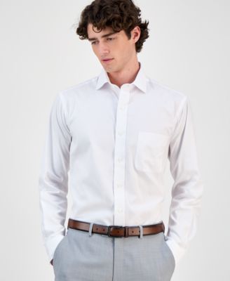 Men's Regular Fit Pinpoint Dress Shirt, Created for Macy's