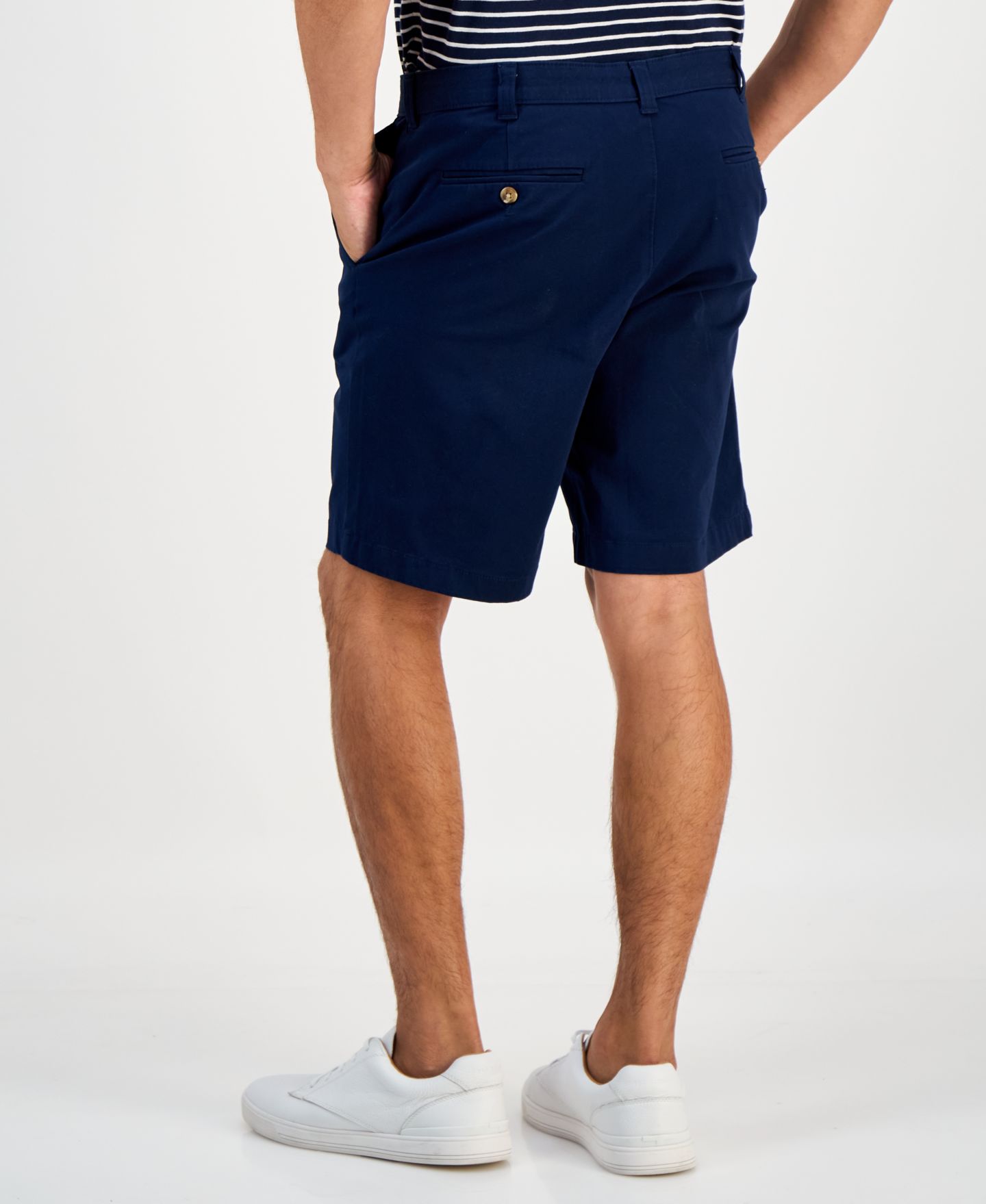 Мужские шорты Club Room Regular-Fit 9" 4-Way Stretch, цвет: Тёмно-синий — фото 4