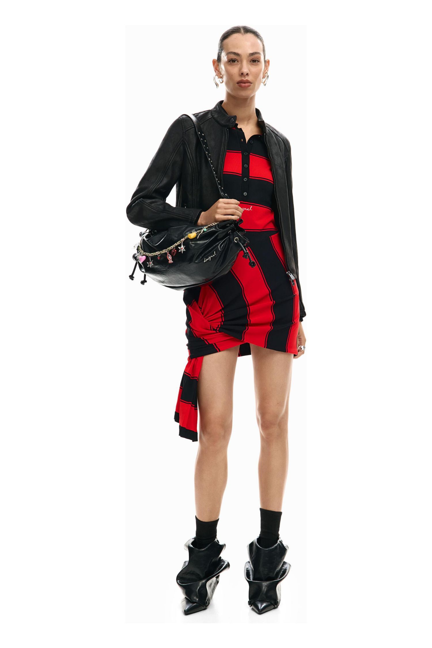 Women's Draped Polo Dress