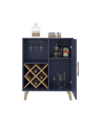 38" Cross-Style Wine Rack Cabinet with Open Shelves and Closed Storage
