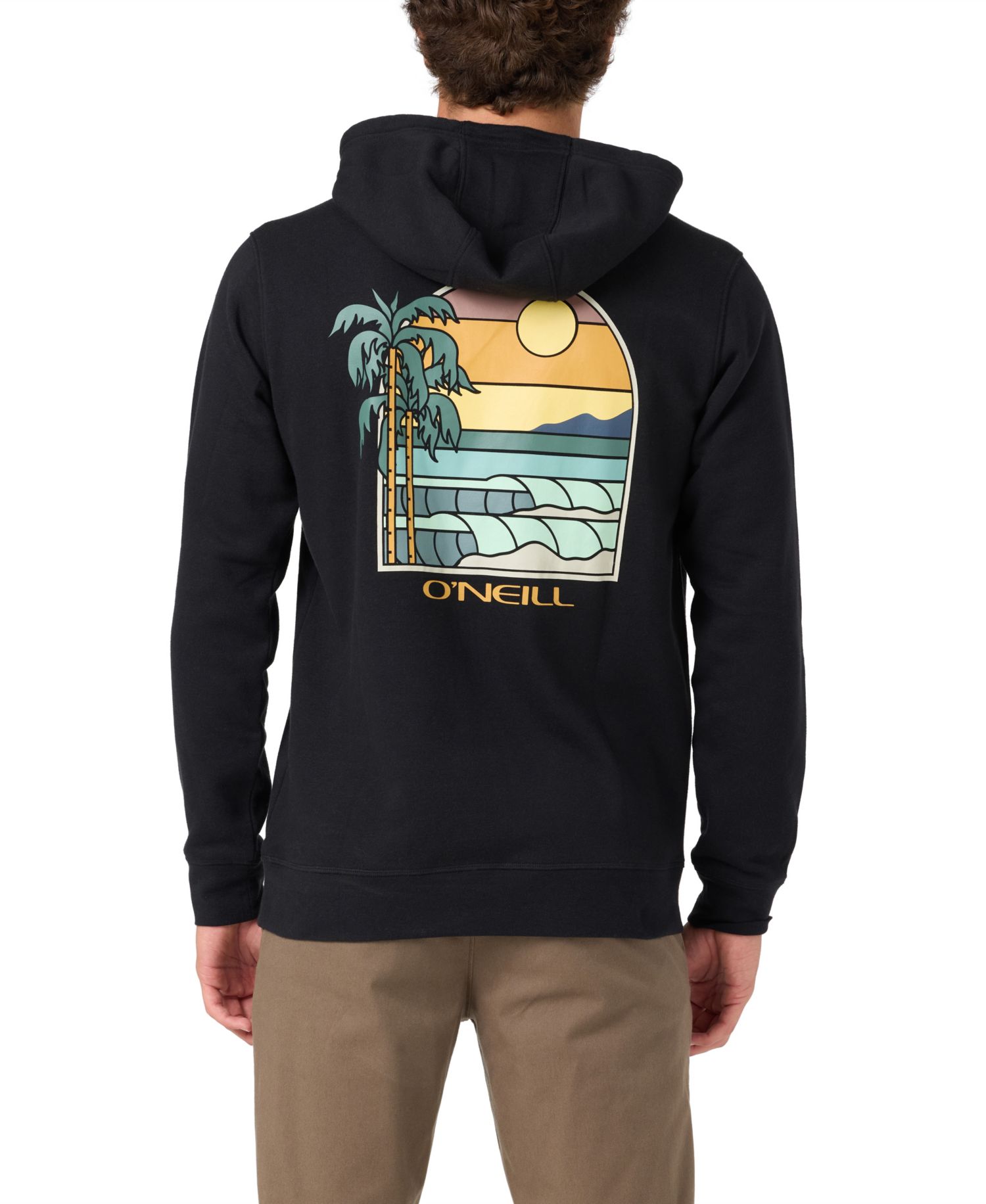 Men's Glassy Days Print Long-Sleeve Graphic Hoodie