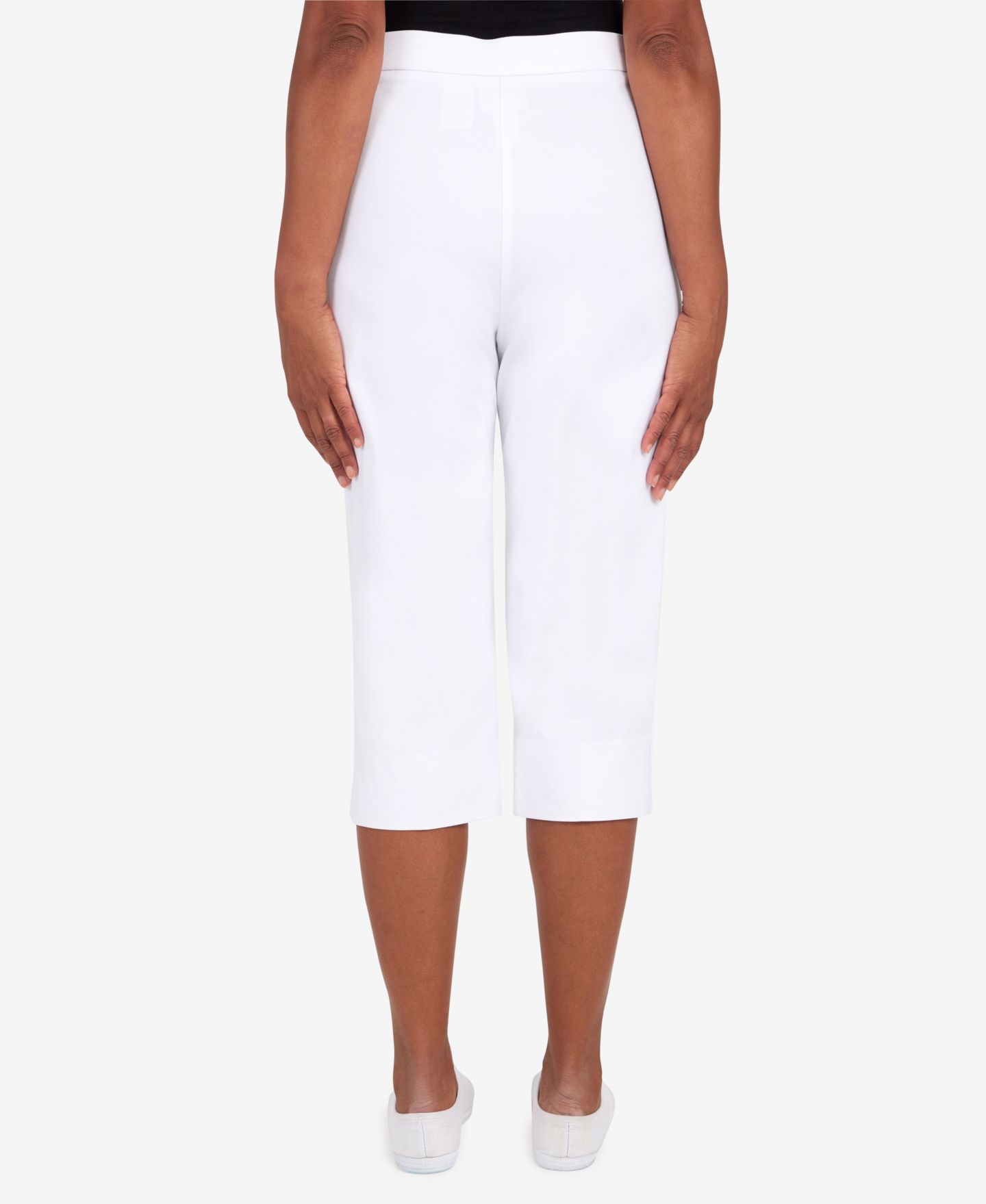 Женские брюки Alfred Dunner Petite Classic Allure Stretch Clamdigger, цвет: Чёрный — фото 19