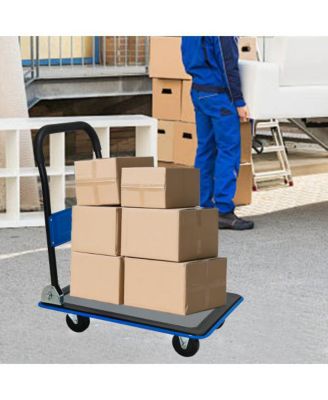Foldable Platform Push Hand Truck Cart with 880 lbs Weight Capacity
