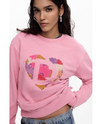 Women's Sweatshirt with heart embroidery