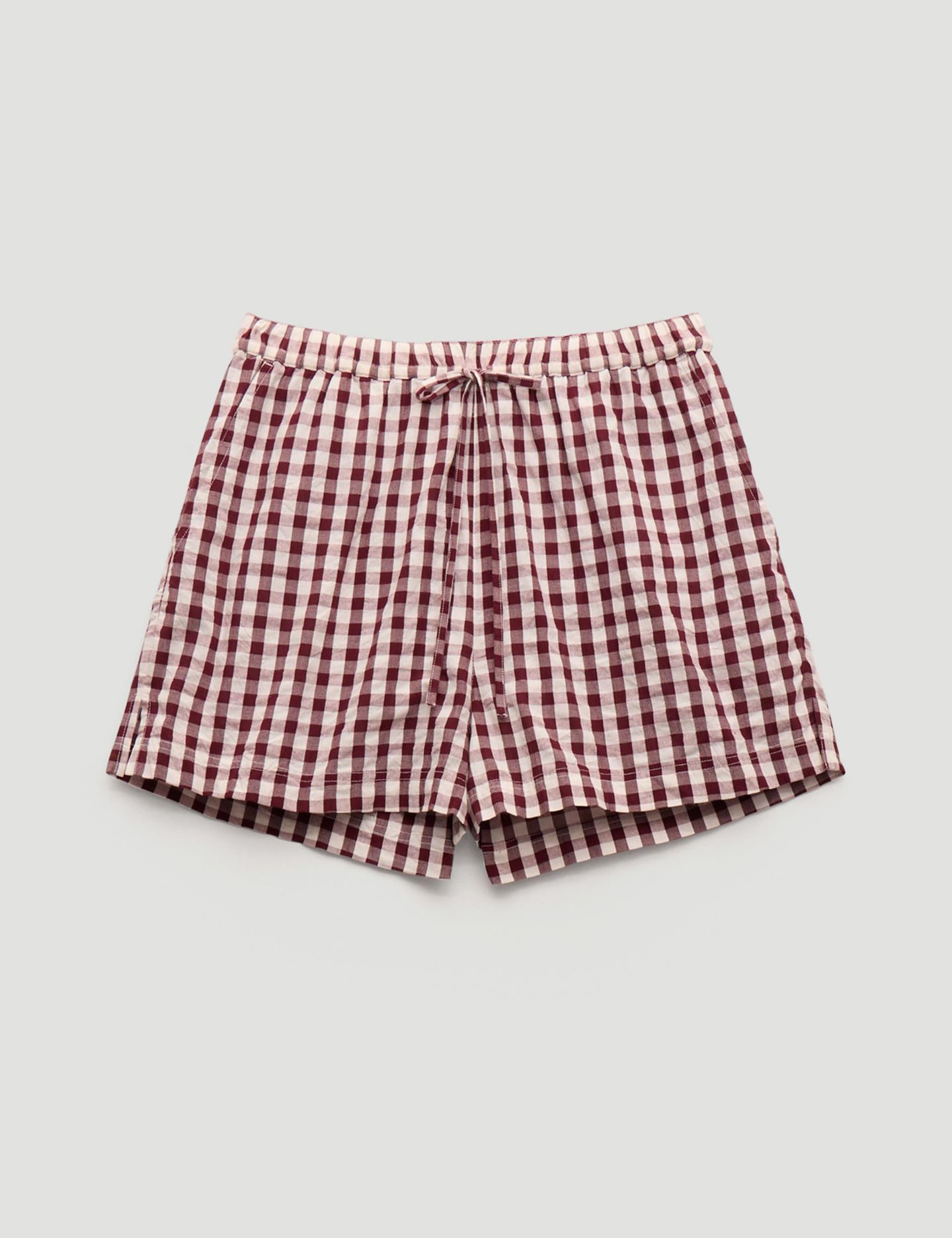 Женские шорты Hush Ernie Gathered Gingham Beach Short, цвет: Красный / Белый — фото 5
