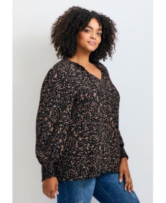Women's Abby Blouson Sleeve Blouse