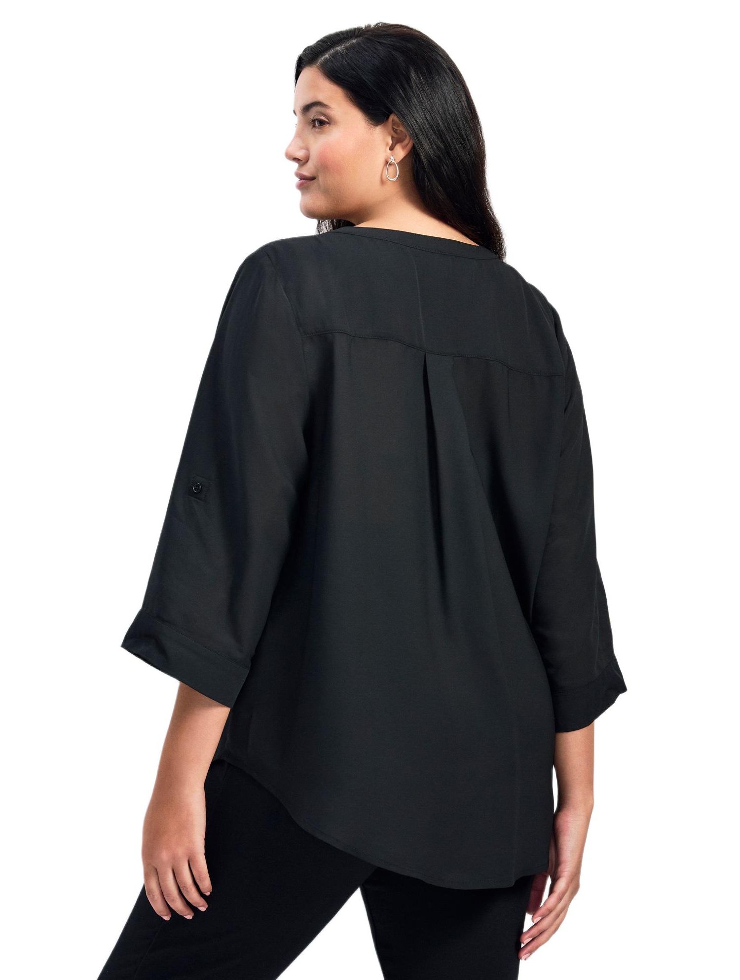 Women's Plus Size Madeline Tab Sleeve Blouse