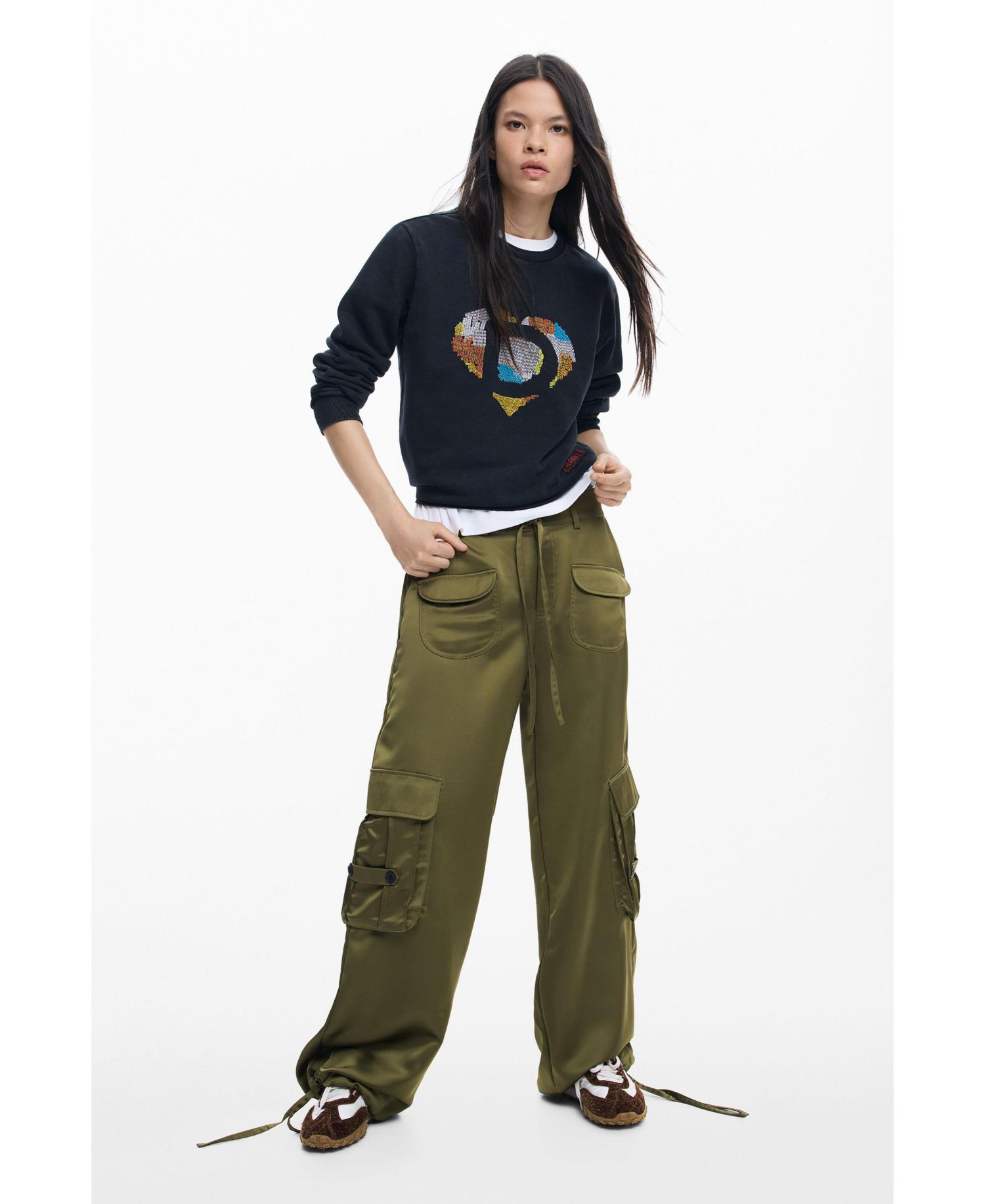 Women's Sweatshirt Logo Beads