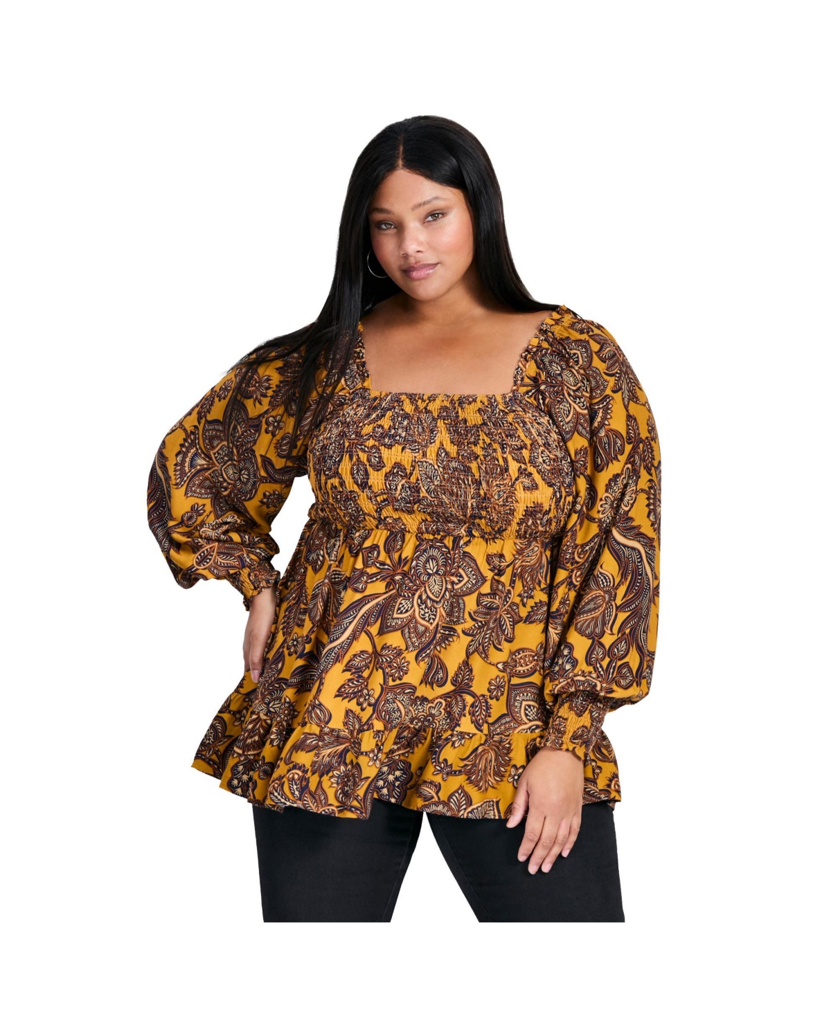 Avenue Women's Felicity Shirred Bodice Blouse