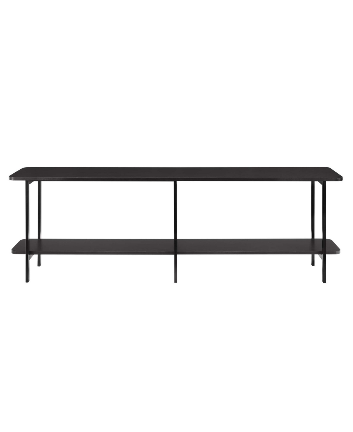 Manhattan Comfort Celine 71" Wood 2-shelf Console Table In Black