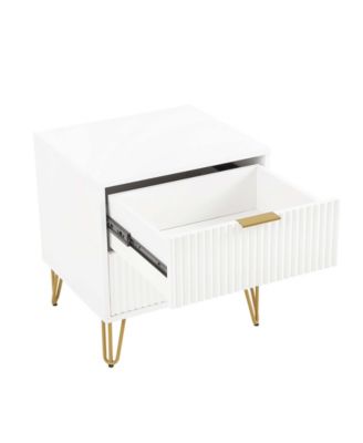 Dumbo Fluted 2-Drawer Wood Nightstand, Set of 2