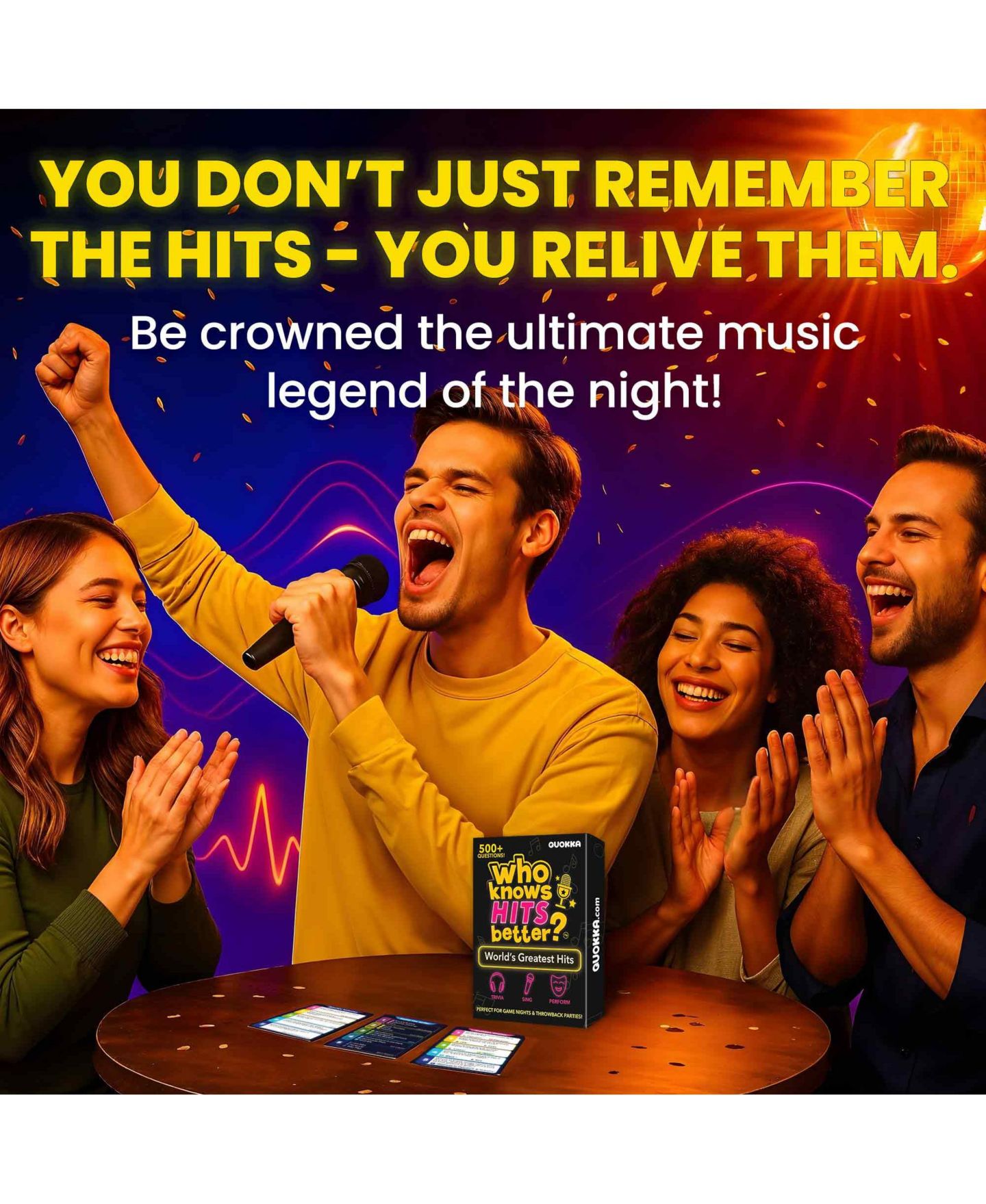 Детская карточная игра Quokka Who Knows Lyrics Better 90s R&B Music Trivia Card Game, 110 Questions, от 14 лет, цвет: Greatest Hits — фото 6