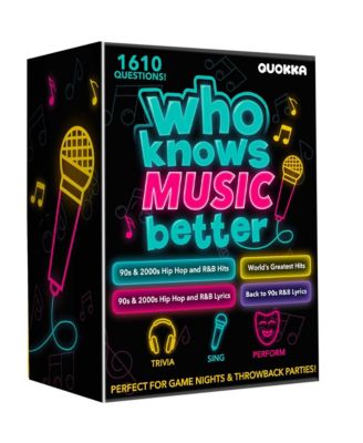 Who Knows Music Better? 1610 Music Trivia Questions – Ultimate 4-Pack Party Game Box