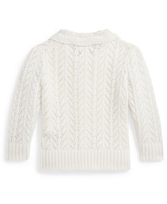 Baby Girls' Peter Pan Collar Cardigan