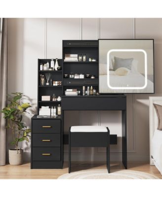 4 Drawer Bedroom Dresser with Electrical Outlet, Storage Cabinet, Modern Chest for Bedroom