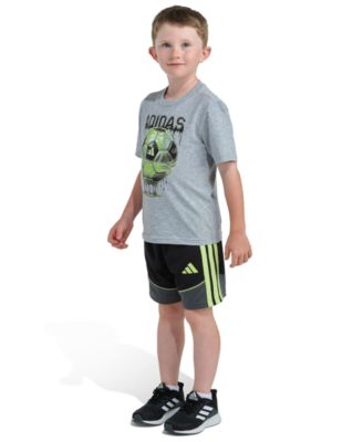 Boys' 2T-7 Graphic T-Shirt and Color block Shorts, 2-Piece Set