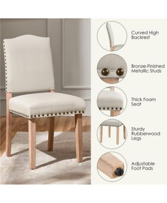 2PCS Upholstered Kitchen Chairs Dining Room Chairs