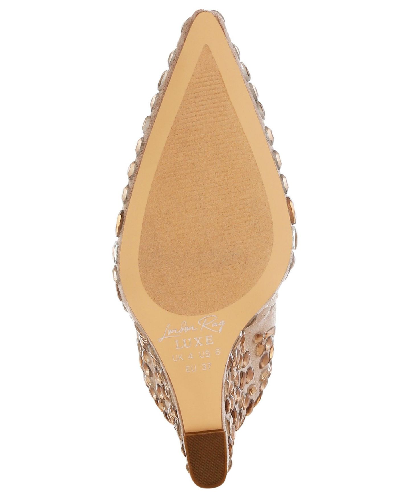 Женские ботинки London Rag Trend Titan Diamante Slim Wedge Heel, цвет: Бежевый, вариант 1 — фото 6