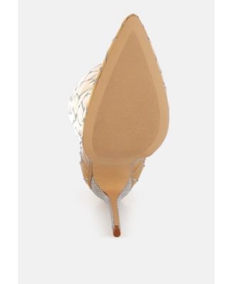 Womens Echostage Rhinestones Embellished Metallic Boots