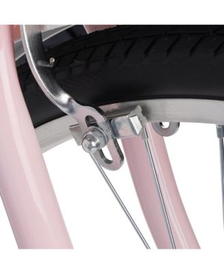 24-Inch Leisure Cruiser Bike with Low Step Frame, Passenger Seat & Removable Footrests