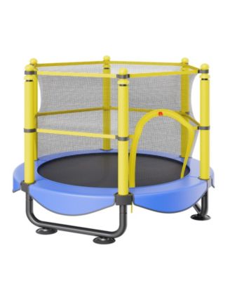5FT Kids Trampoline with Safety Net and Basketball Hoop