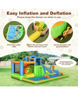Inflatable Water Slide with Dual Climbing Walls and Blower Excluded