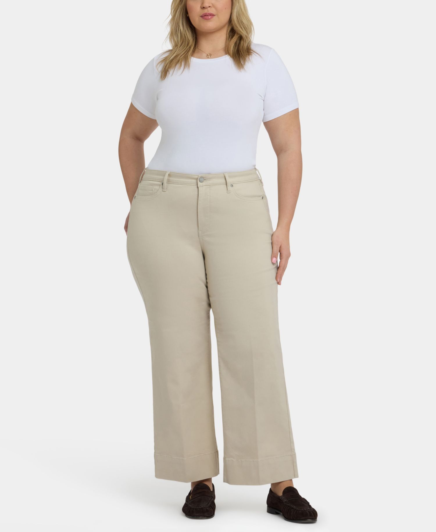 Plus Size Teresa Wide Leg Ankle Hem Jeans