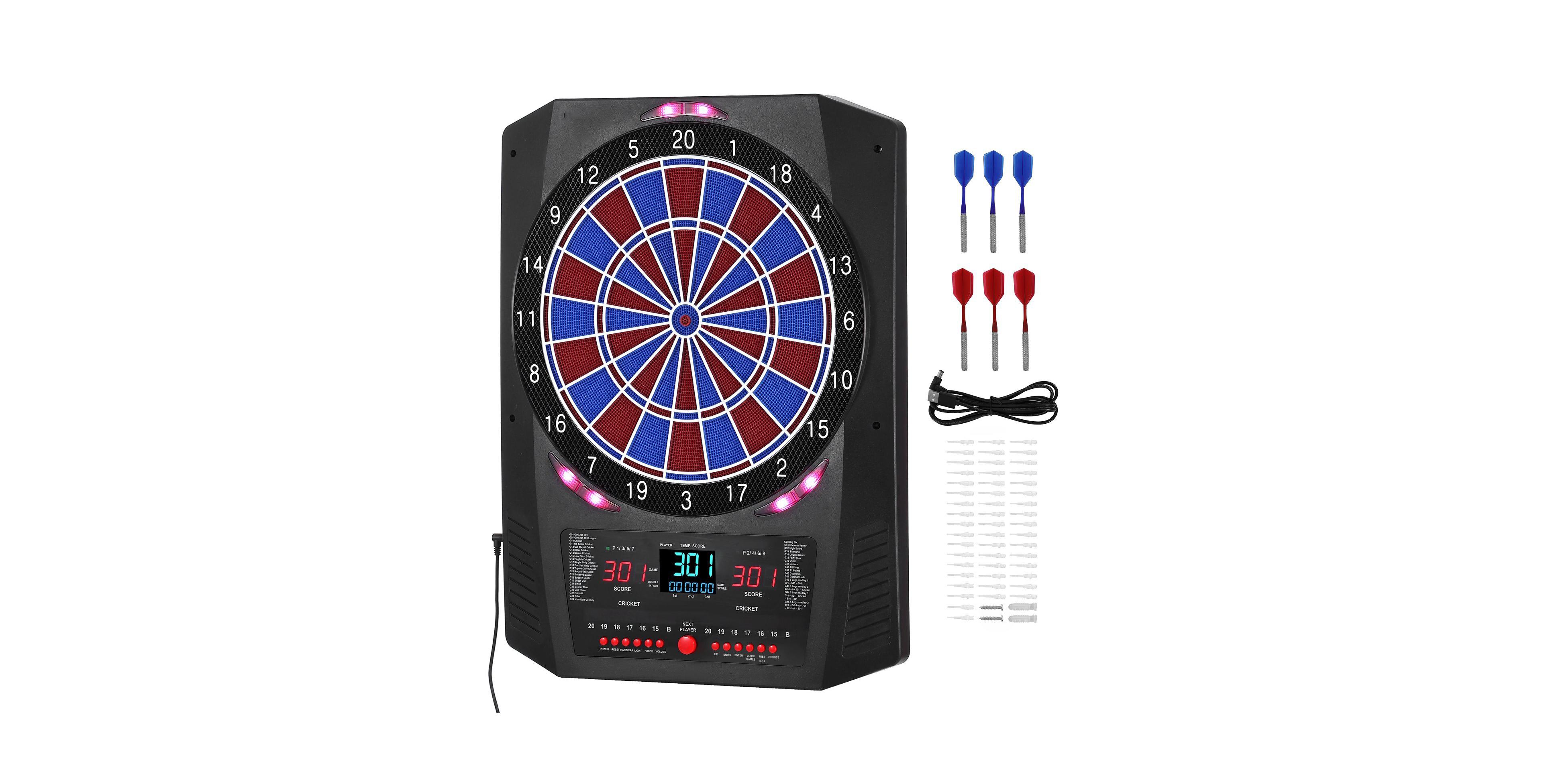 Mecale Electronic Dart Board, 13.5" Dartboard with 45 Games, 474 Variations, Led Scoring Screen and Soft Tip Darts