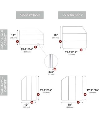 12" Kitchen Cabinet Baking Sheet Organizer, Chrome, 597-12CR-2-1