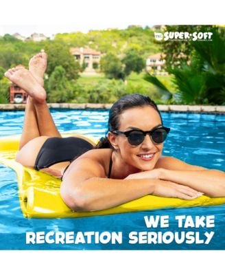 Splash 1.25" Thick Foam Swimming Pool Float Lounger Mat, Yellow