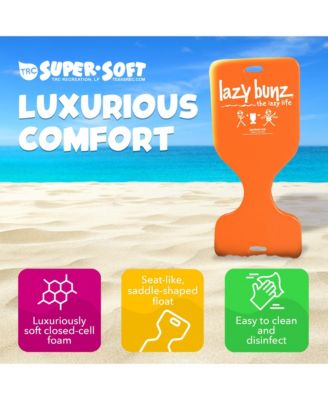 Lazy Bunz Foam Water Saddle Swimming Pool Float, Sunset Orange