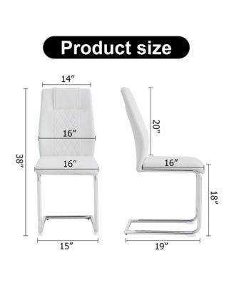 Streamdale Modern Faux Leather Dining Chairs (Set of 6)