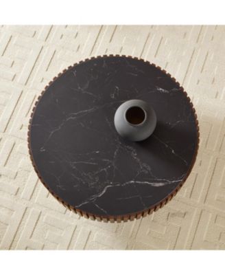  Nesting Round Sintered Stone Coffee Table - Walnut