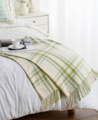 Yarn-Dyed Woven Plaid Fringe Throw, 60" x 50"