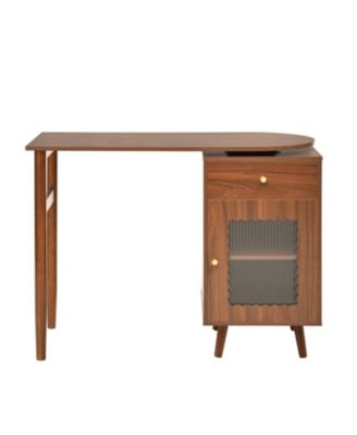 Rotating Computer Desk with Storage