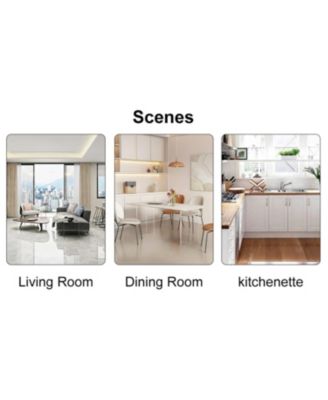 Streamdale Sintered Stone Dining Table, Black Metal Legs