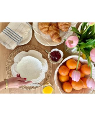 Bordallo Pinheiro Cabbage Beige Dinner Plate, Set of 4