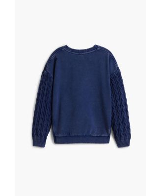 Boys Boys's Cable knit sleeve sweatshirt