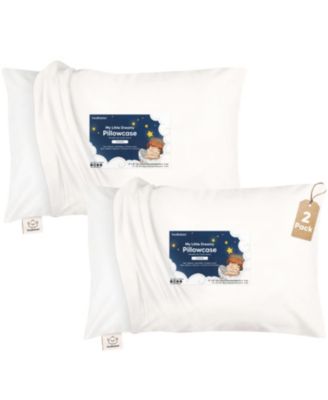 2-Pack Toddler Pillowcases for 13x18 Pillow, Organic Cotton Kids Pillow Case Cover for Sleeping, Soft & Durable
