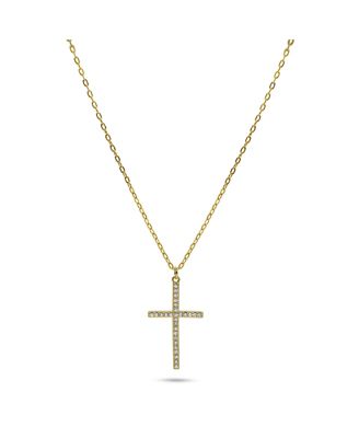 14k Gold Filled Cubic Zirconia Cross Necklace