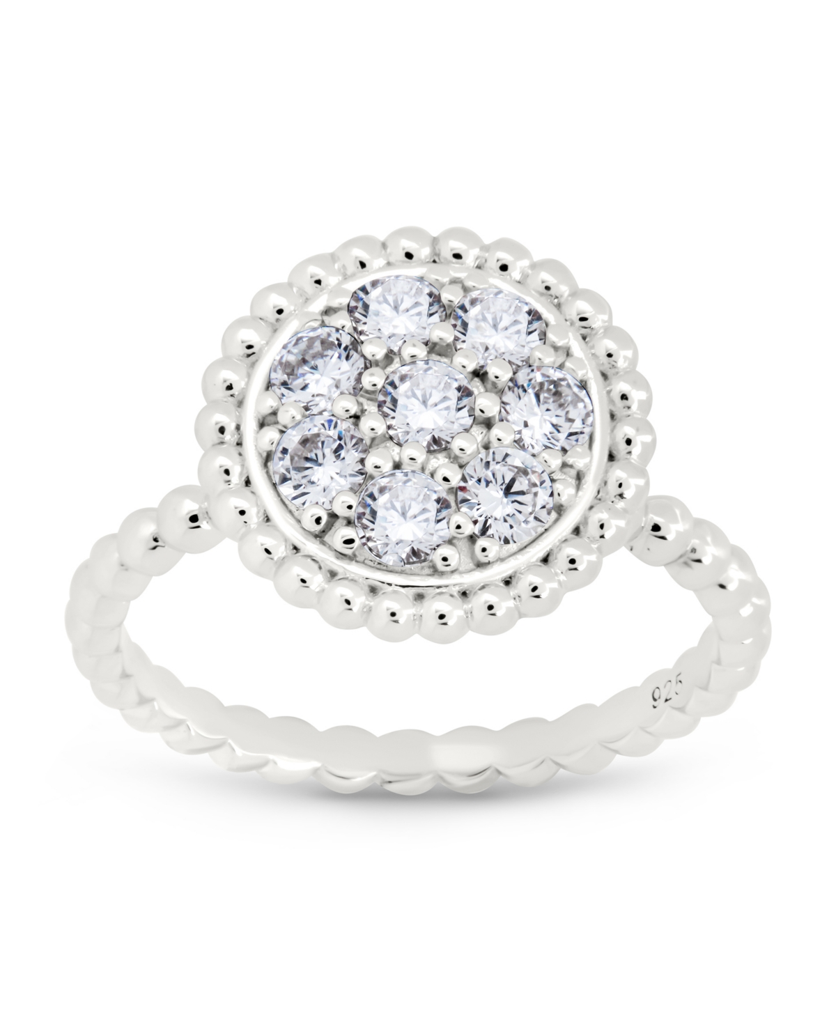 Sterling Forever Casey Cz Circle Ring