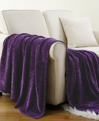 Lifestyle Solid Woven Micro Chenille Throw, 51" x 67"