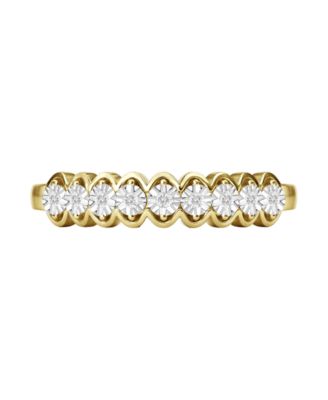 Diamond Ring (1/10 ct. t.w.) in 14k Gold Over Sterling Silver