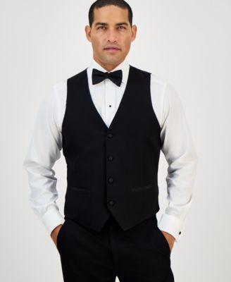 Men's Classic-Fit Stretch Black Tuxedo Vest, Created for Macy's 