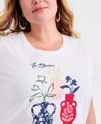 Plus Size Perfect Crewneck Short-Sleeve Top