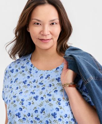 Plus Size Perfect Crewneck Short-Sleeve Top