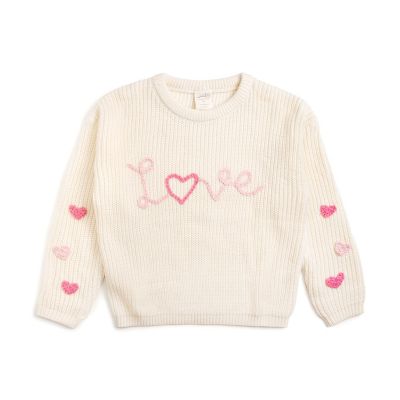 Baby Girls Ditsy Love Valentine's Day Knit Sweater
