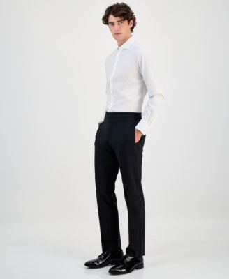 Men's Slim-Fit Faille-Trim Tuxedo Pants, Created for Macy's